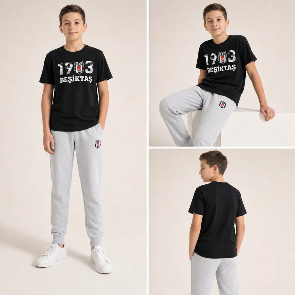 Beşiktaş 1903 Siyah Gri Eşofman Takımı — görsel 4